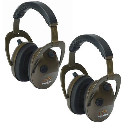 Walker's Game Ear Compact Noise Reducing & Isolating Alpha Power Muffs (2 Pack)