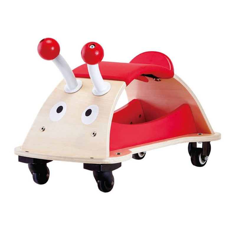 Hape Kids Wooden Lady Bug Learning and Development Push and Pull Scooter Toy