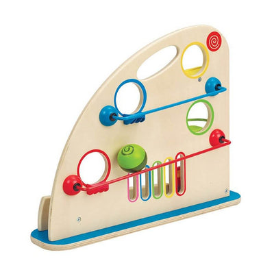 Hape Kids Wooden Colorful 2 Sided Roller Derby Mountain Racing Learning Game