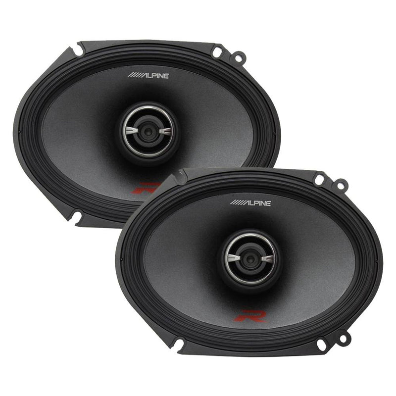 Alpine R-S68 R-Series 6 x 8 Inch 300 Watt Component 2-Way Car Speakers (4 Pack)