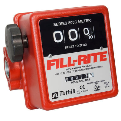 FillRite 807CN1 3 Wheel Mechanical 0.75 Inch 50 PSI 5 to 20 GPM Fuel Tank Meter