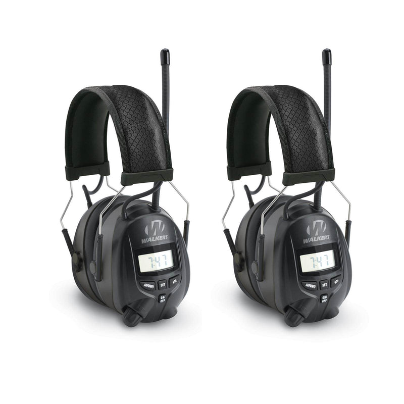 Walkers Hearing Protection Over Ear Earmuffs, 2 Pack (Certified Refurbished)