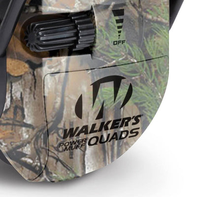 Walkers Ultimate Hunting Shooting AFT Power Muff Quads, Real Tree Camo (2 Pack) - VMInnovations
