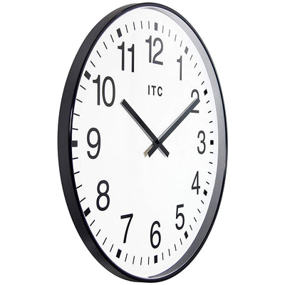 Infinity Instruments 90/0019-1 Oversize 19-Inch Wall Clock, Black and White