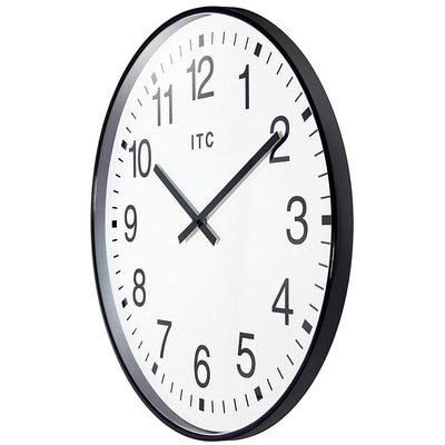 Infinity Instruments 90/0019-1 Oversize 19-Inch Wall Clock, Black and White