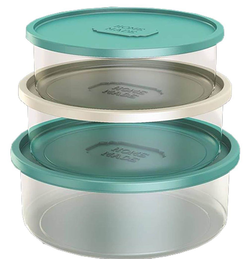 Life Story 12 Piece Nested Classic Airtight Round & Square Food Containers, Teal