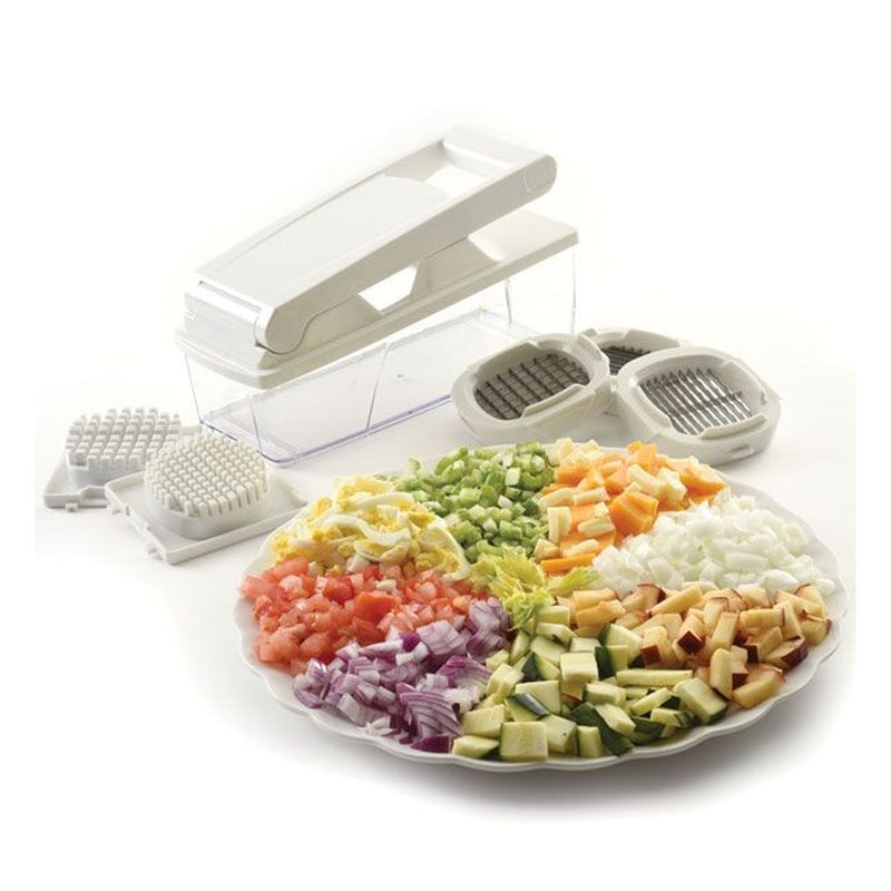 Norpro 838 Big Mouth Chopper Slicer with Interchangeable Grids and Storage Lid