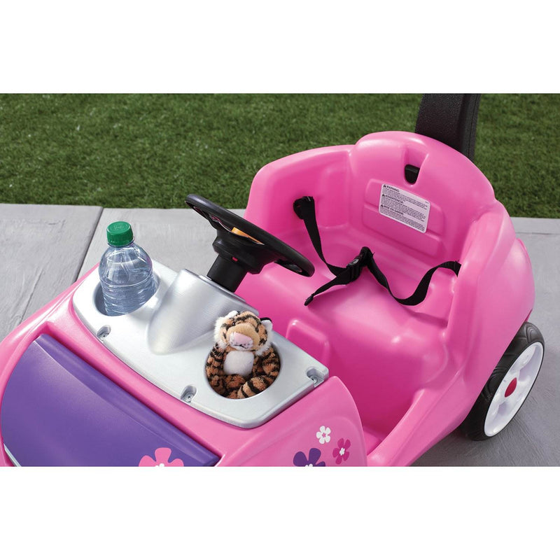 Step2 Toddler Children Whisper Ride On II Cruiser Car Buggy Push Pull Toy, Pink