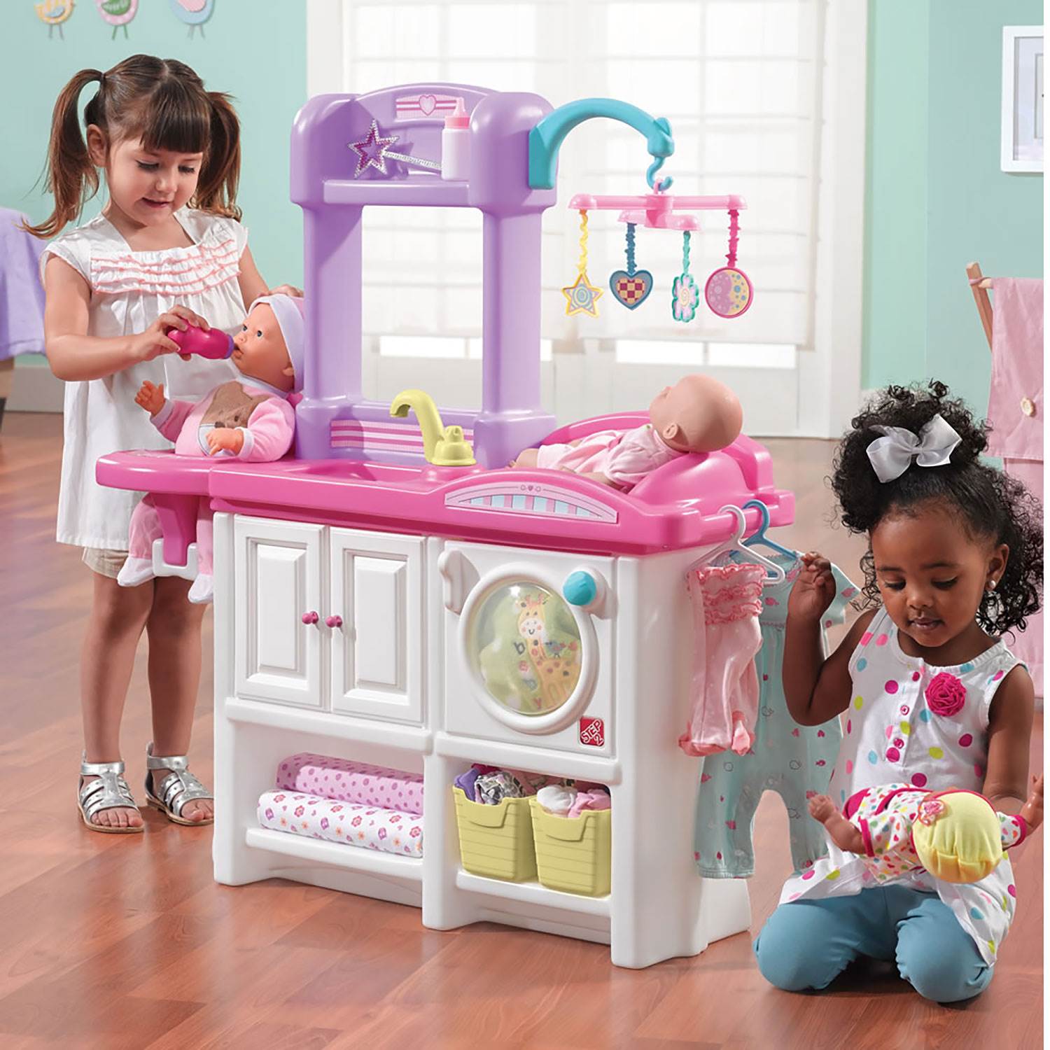 Step2 Love and Care Deluxe Doll Pretend Play Girls Nursery Toy Playset(Open Box) - VMInnovations