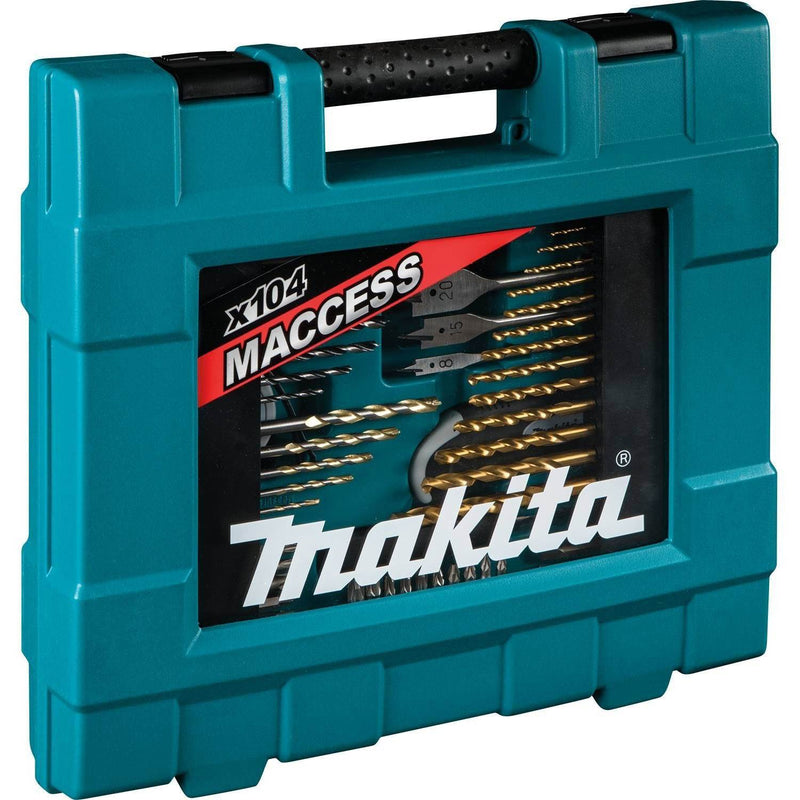 Makita 104 Piece Metal Wood Masonry Drilling Fastening Metric Bit Hand Tool Set
