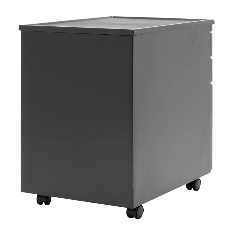 Calico Designs Home Office Furniture Storage 3 Drawer Mobile File Cabinet, Black