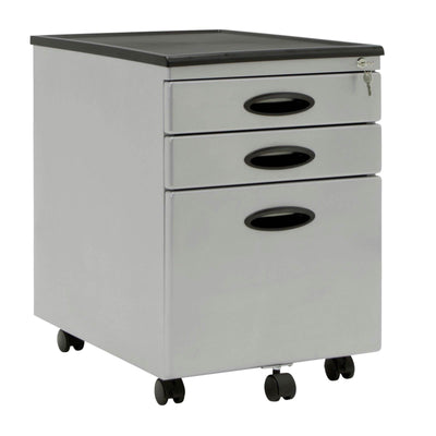 Calico Designs Home Office Furniture Storage 3 Drawer Mobile File Cabinet, Gray