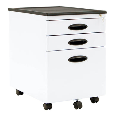 Calico Designs Home Office Furniture Storage 3 Drawer File Cabinet White, 2 Pack