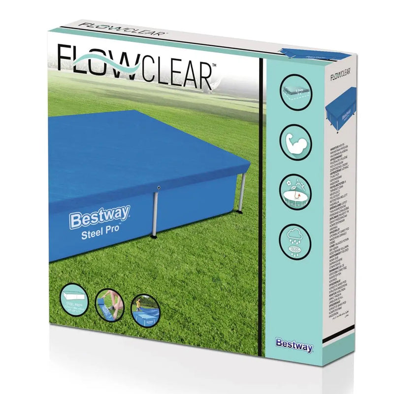 Bestway Flowclear Rectangle 87" x 59" Cover for Above Ground Pools (Cover Only)