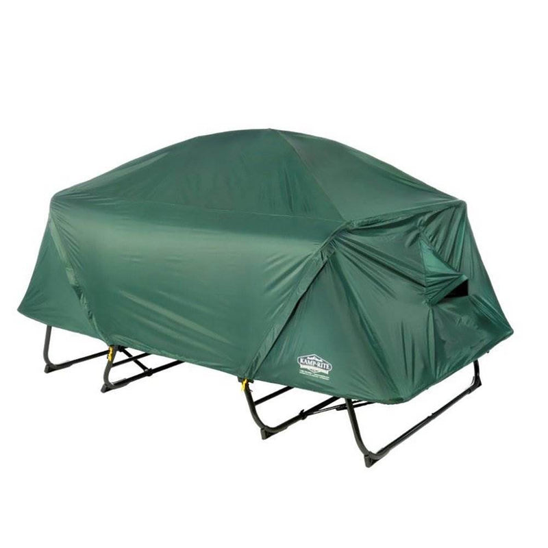 Kamp-Rite 2 Person Double Tent Cot Fold-able Hiking Camping Bed, Green