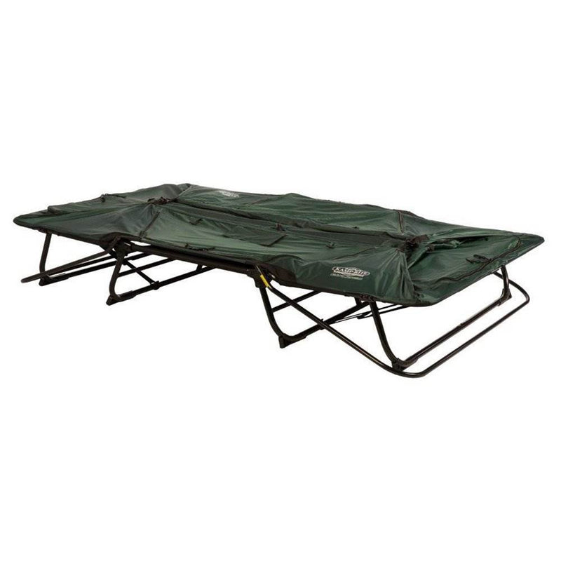 Kamp-Rite 2 Person Double Tent Cot Fold-able Hiking Camping Bed, Green