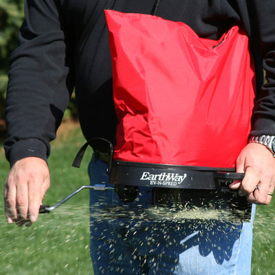 EarthWay Products 20Lb Hand Crank Nylon Bag Fertilizer Seed Salt Spreader Hopper