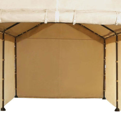 Caravan Canopy CVAN12002110160 Mega Domain Carport 4 Sidewalls, Tan (For Parts)