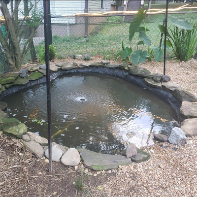 Algreen Versatile 14 x 14' Low Maintenance Home Water Garden Pond Liner (2 Pack)