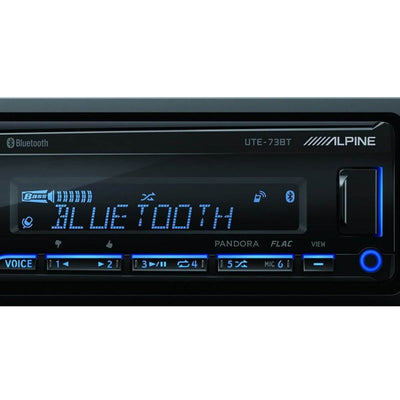 Alpine UTE-73BT 1 DIN Advanced Bluetooth Mech Less Car Audio Digital Receiver