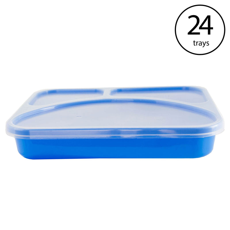 Life Story 3 Compartment Meal Prep Containers w/ Lids Reusable (24 Pack)