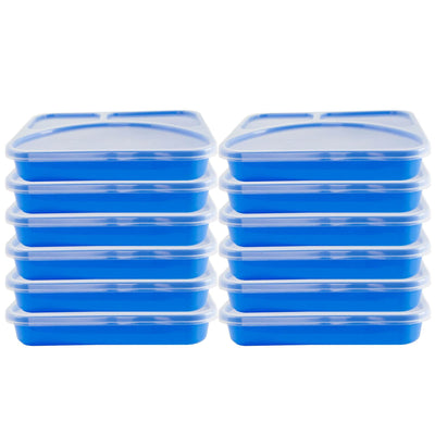 Life Story 3 Compartment Meal Prep Containers w/ Lids Reusable (24 Pack)