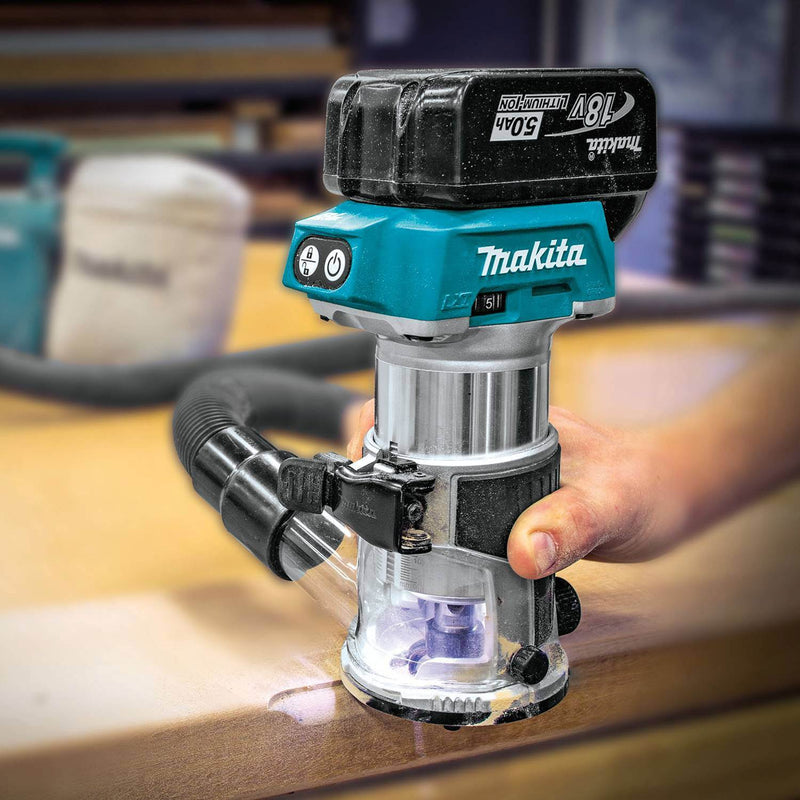 Makita 18V LXT Lithium Ion Router and Recipro Cut Out Saw Cordless Combo Kit