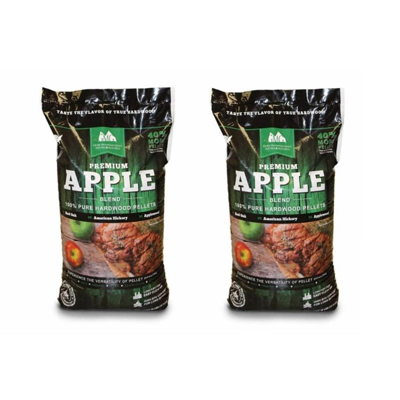 Green Mountain Grills Premium Apple Hardwood Grilling Cooking Pellets (2 Pack)