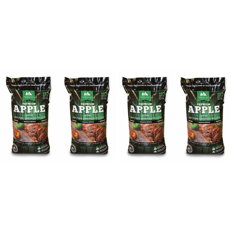Green Mountain Grills Premium Apple Hardwood Grilling Cooking Pellets (4 Pack)