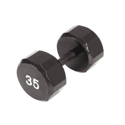 Marcy Pro TSA Hex 35 Pound Home Gym Iron Free Weight Single Dumbbell, Black (1)