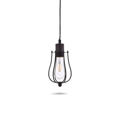 Sylvania 75513 Lowell Cage Dimmable Pendant Dining Room Light, Black (6 Pack)