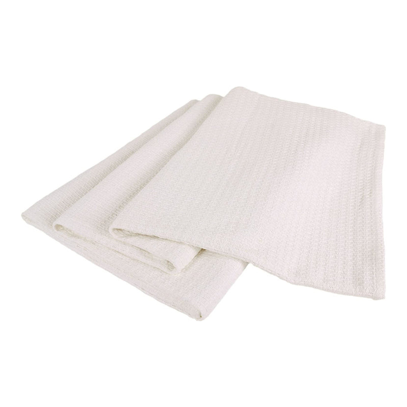 Elite Home 66 x 90 In Grand Hotel Cotton Basket Weave Throw Blanket, Twin, White