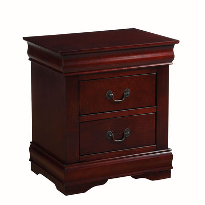ACME Furniture 23753 Louis Philippe 2 Drawer Bedroom Wood Nightstand, Cherry