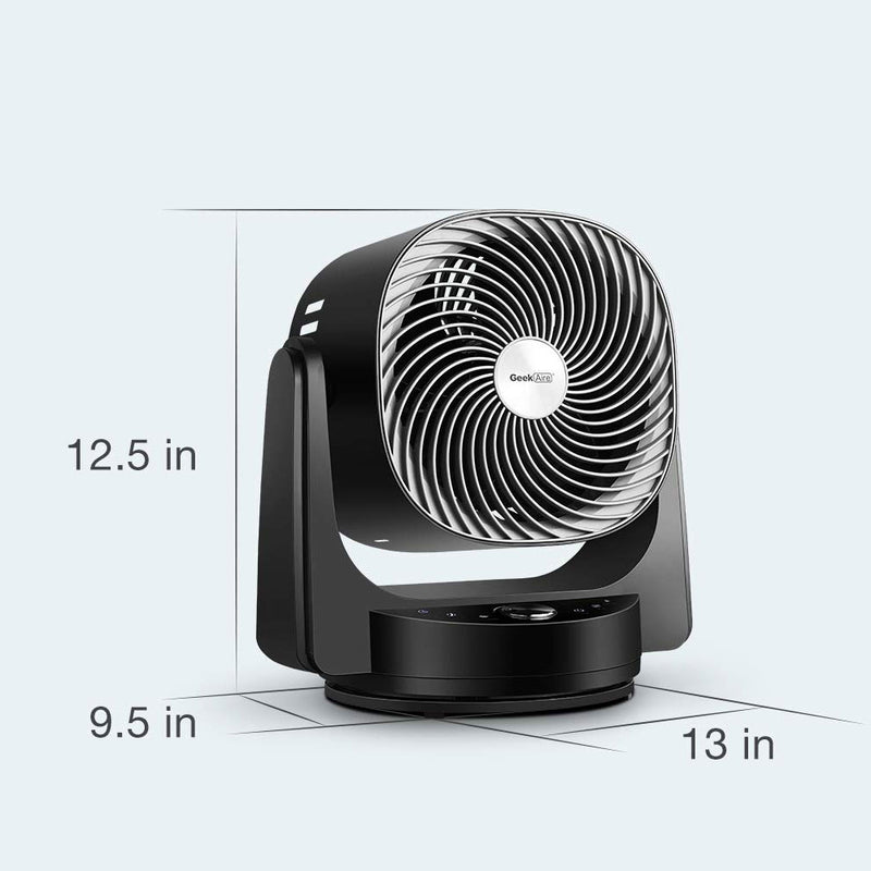 Geek Aire AF1S 8 Inch Indoor Desk Floor Oscillating Fan with 4 Speeds (2 Pack)