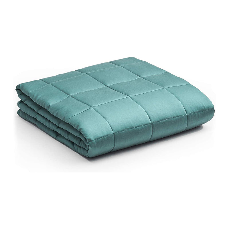 YnM Cooling Bamboo 48 x 72 Weighted Blanket for Twin & Full Beds, Sea Grass
