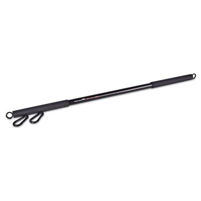 Bionic Body Workout Wide Handle Steel Weightlifting Bar with Padded Grip, Black