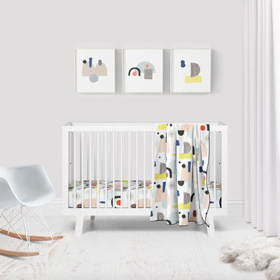 Goumikids 3 Piece Soft Organic Baby Nursery Crib Sheet Bedding Set, Dream Big