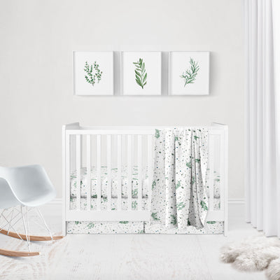 Goumikids 3 Piece Framed Decor Baby Nursery Bedroom Wall Art Set, Botanical