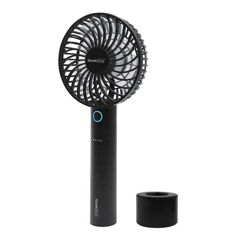 Geek Aire Mini 4" Cordless Personal Handheld Fan w/ Power Bank Feature (2 Pack)