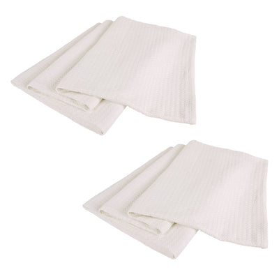 Elite Home 66 x 90 Inch Grand Hotel Cotton Throw Blanket, Twin, White (2 Pack)