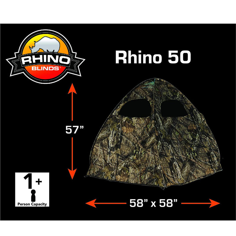 Rhino Blinds R50-RTE Realtree Edge Easy Assembly Water Repellent 1-Person Blind
