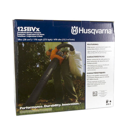 Husqvarna 28cc 2 Cycle Gas Powered 170 MPH Lawn Blower Vacuum (2 Pack)