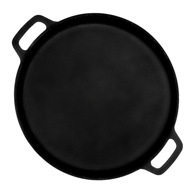 Cuisinel 13.5 Inch Pre Seasoned Cast Iron Baking Grilling Cooking and Pizza Pan
