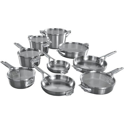 Calphalon Premier Space Saving Stainless Steel 15 Piece Pot and Pan Cookware Set