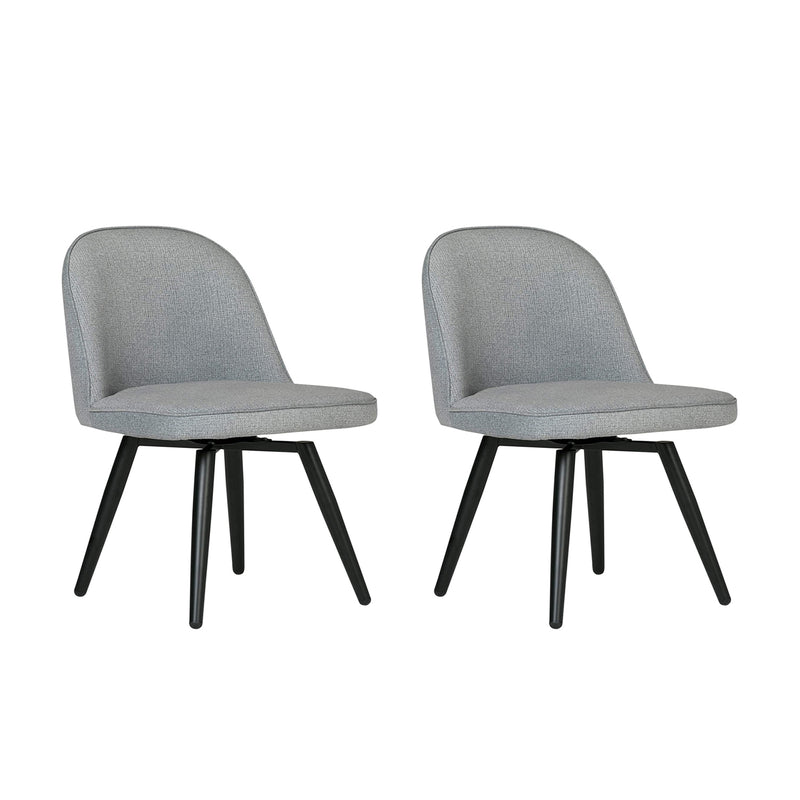 Studio Designs Home Dome Swivel Office Side Chair w/ Metal Legs, Gray (2 Pack)