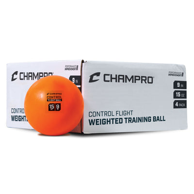 Champro 15 Ounce Weighted Control Flight Ball Training Baseball, Orange, 4 Pack