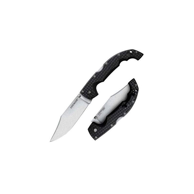 Cold Steel 29AXC Extra Large Voyager Clip Point Folding Knife with Plain Edge