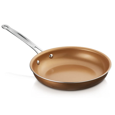 Brentwood BFP-324C 9.5 In Non Stick Induction Copper Ceramic Infused Frying Pan