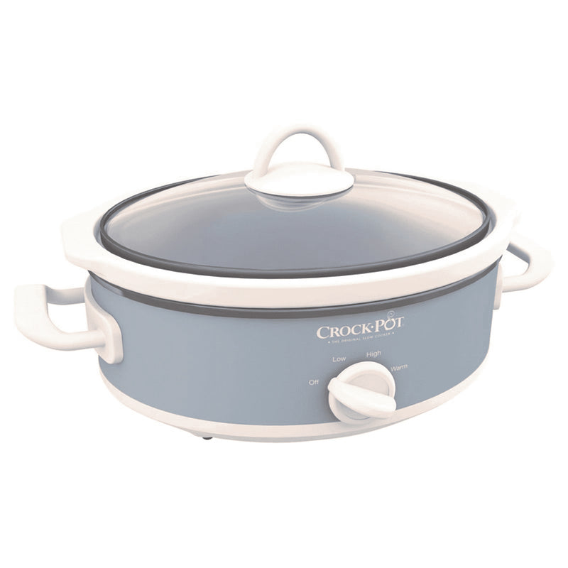 Crock-Pot 2.5-Quart Miniature Casserole Oval-Shaped Slow Cooker Crock Pot, Gray - VMInnovations
