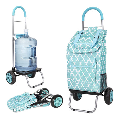 dbest products DBEST-01-581 Folding Collapsible Trolley Dolly, Moroccan Tile